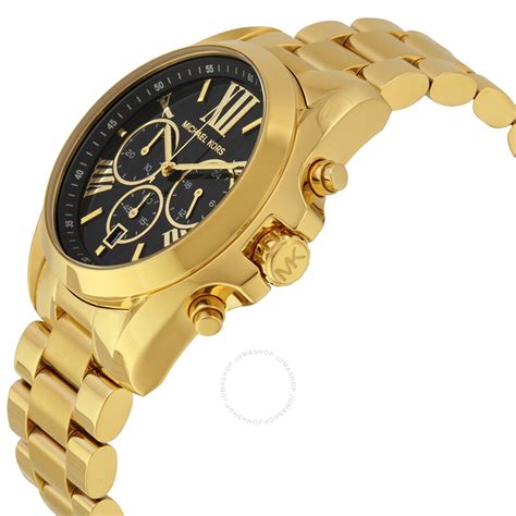 michael kors women's gold watch with black face